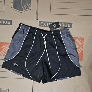 Under Armour Icon Volley Colorblock Shorts Black Grey